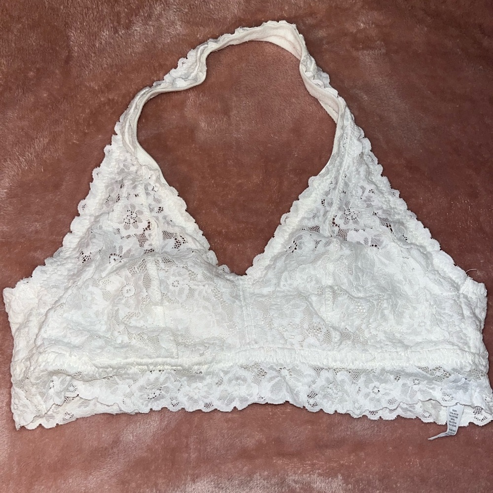 Aerie American Eagle White Lace Bralette XL